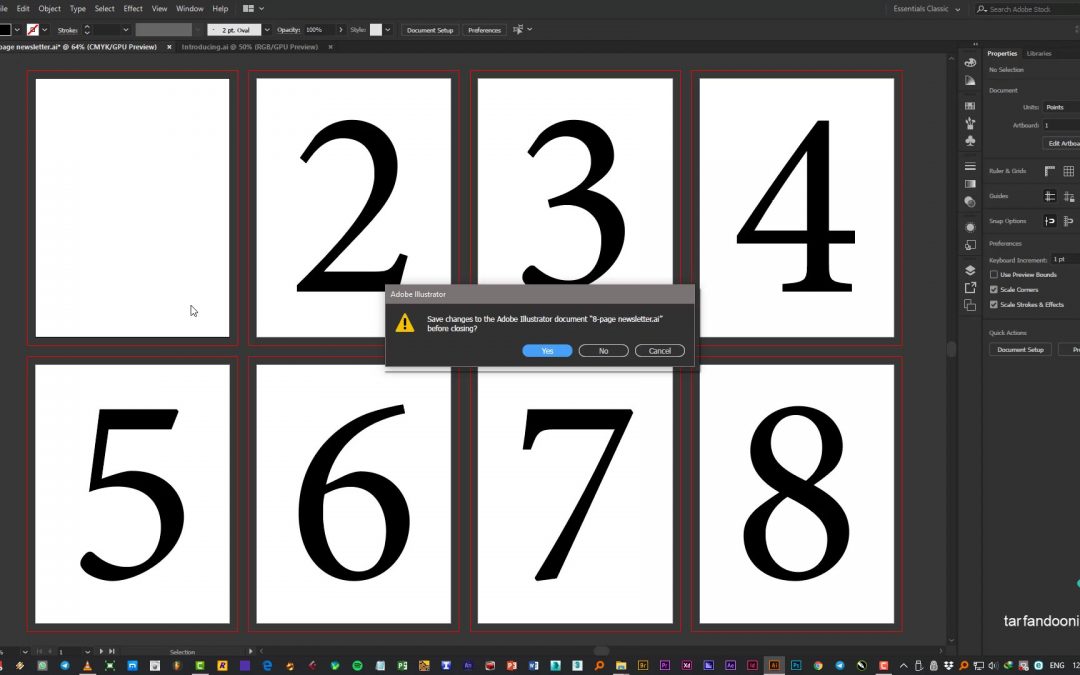 011 – بستن فایل های باز ایلوستریتور
